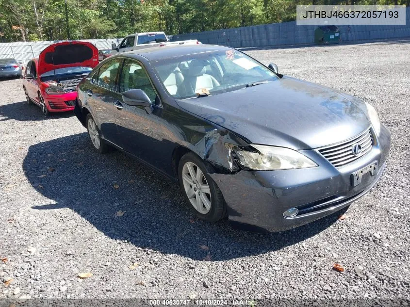 2007 Lexus Es 350 VIN: JTHBJ46G372057193 Lot: 40530747