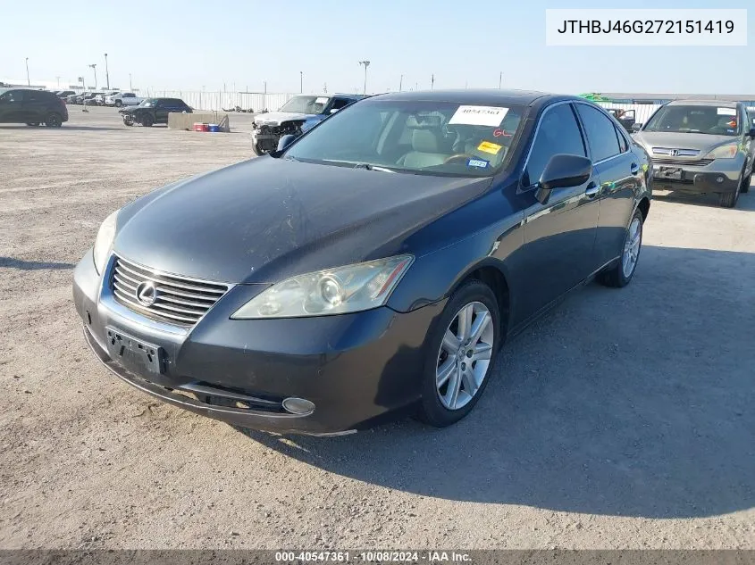 2007 Lexus Es 350 350 VIN: JTHBJ46G272151419 Lot: 40547361