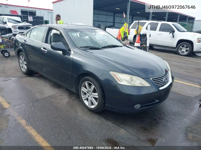 2007 Lexus Es 350 VIN: JTHBJ46G972067646 Lot: 40547668