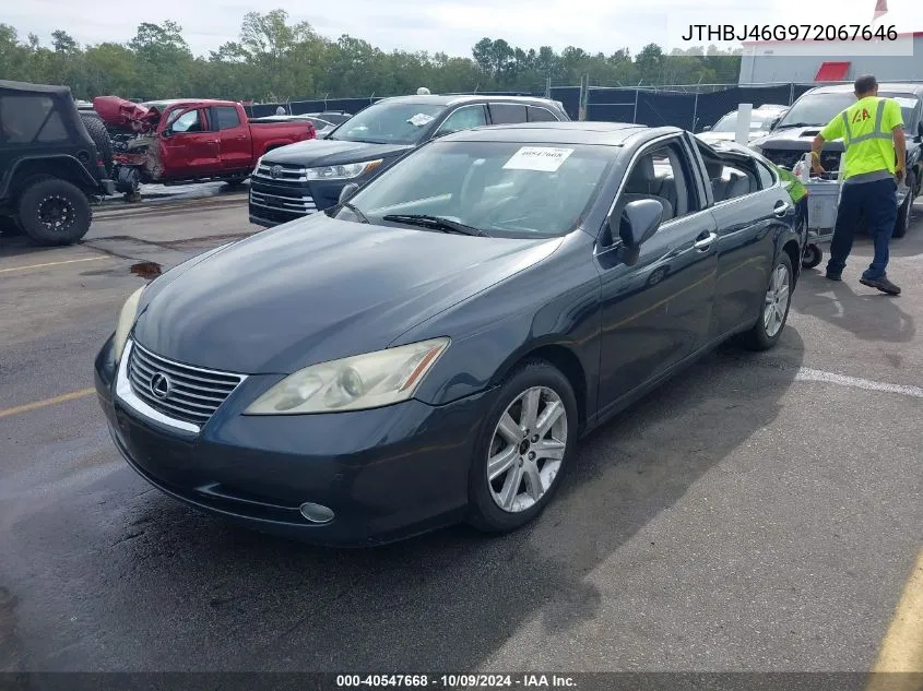 2007 Lexus Es 350 VIN: JTHBJ46G972067646 Lot: 40547668