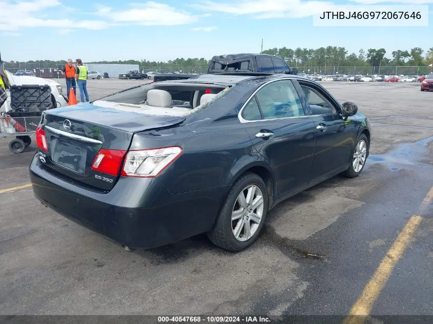 2007 Lexus Es 350 VIN: JTHBJ46G972067646 Lot: 40547668