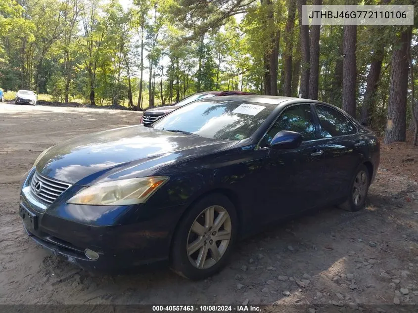 2007 Lexus Es 350 VIN: JTHBJ46G772110106 Lot: 40557463