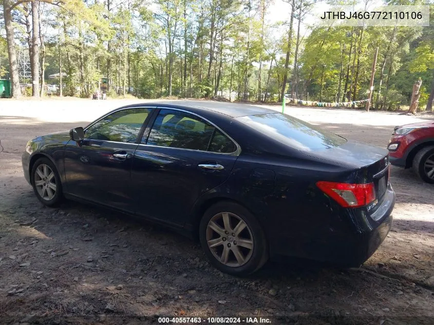 2007 Lexus Es 350 VIN: JTHBJ46G772110106 Lot: 40557463