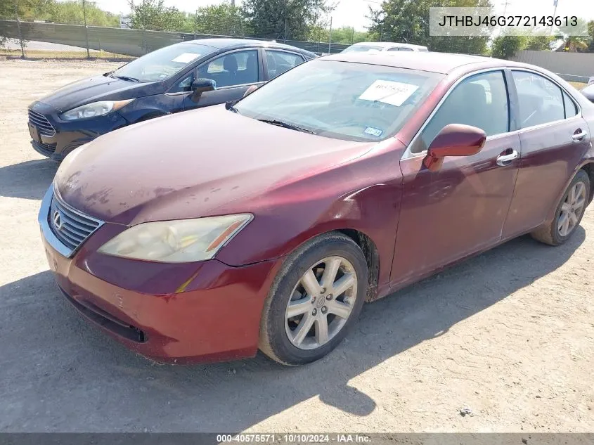 2007 Lexus Es 350 VIN: JTHBJ46G272143613 Lot: 40575571