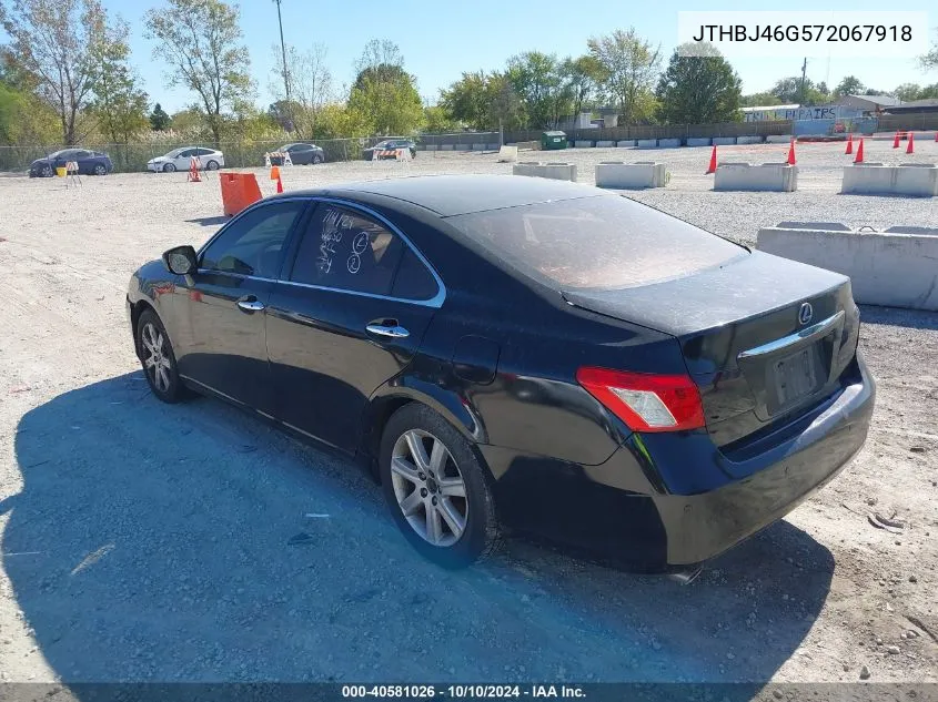 2007 Lexus Es 350 VIN: JTHBJ46G572067918 Lot: 40581026