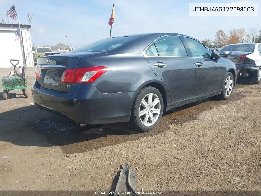 2007 Lexus Es 350 VIN: JTHBJ46G172098003 Lot: 40617687