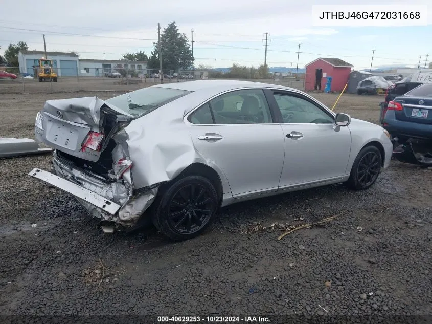 2007 Lexus Es 350 VIN: JTHBJ46G472031668 Lot: 40629253