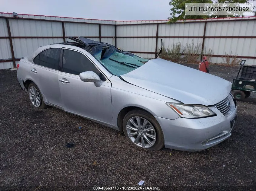 2007 Lexus Es 350 VIN: JTHBJ46G572006892 Lot: 40663770