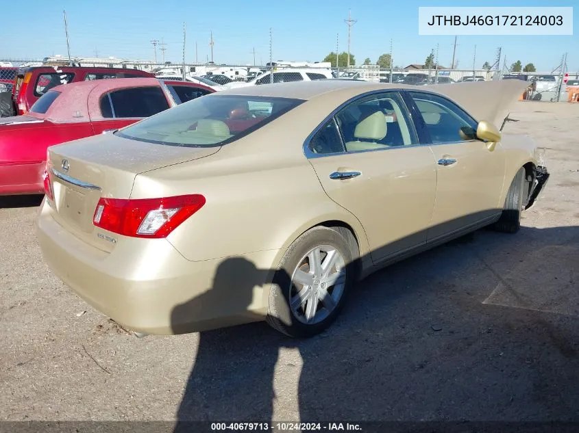 2007 Lexus Es 350 VIN: JTHBJ46G172124003 Lot: 40679713