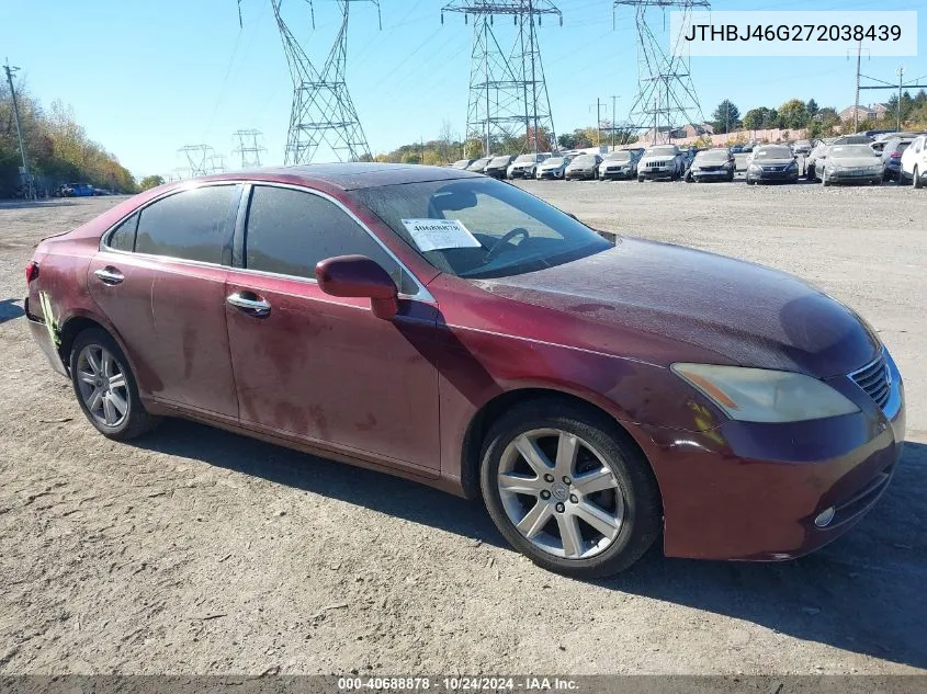 2007 Lexus Es 350 VIN: JTHBJ46G272038439 Lot: 40688878