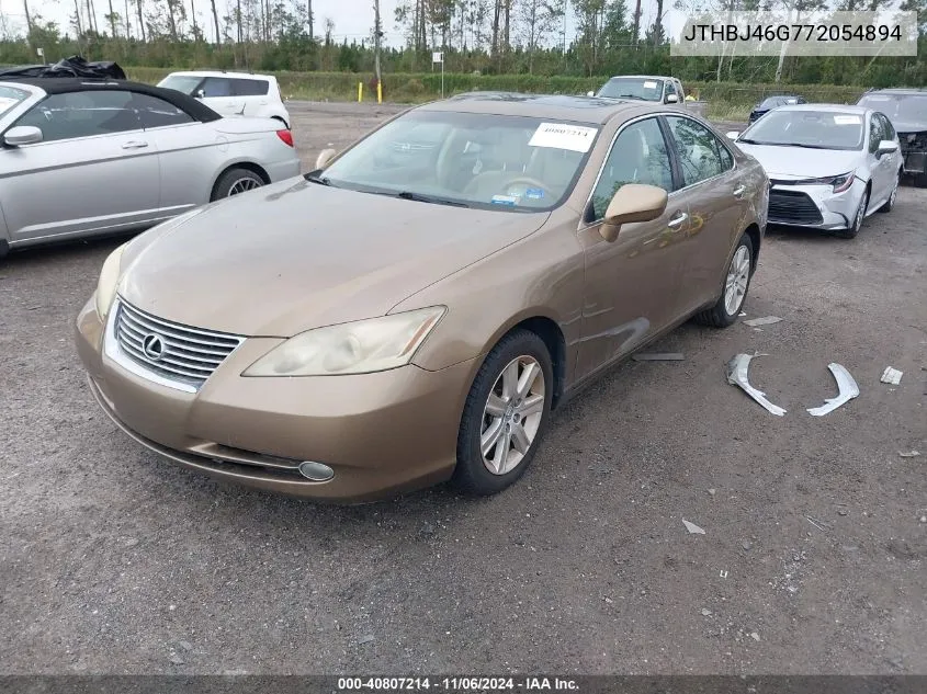 2007 Lexus Es 350 VIN: JTHBJ46G772054894 Lot: 40807214