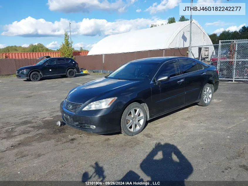 2008 Lexus Es 350 350 VIN: JTHBJ46G182242277 Lot: 12101906