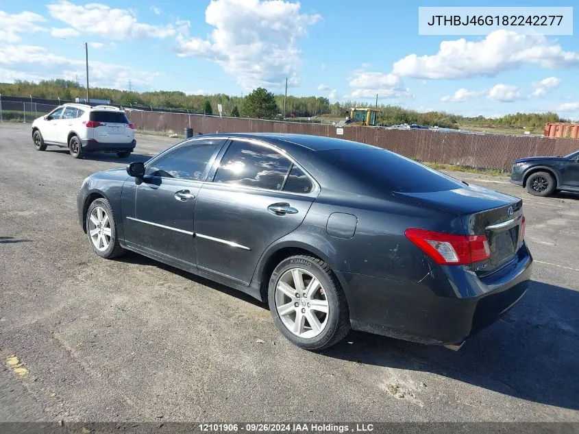 2008 Lexus Es 350 350 VIN: JTHBJ46G182242277 Lot: 12101906