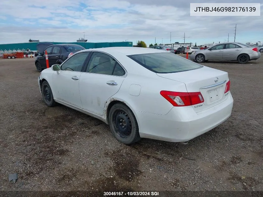 2008 Lexus Es 350 VIN: JTHBJ46G982176139 Lot: 30046167