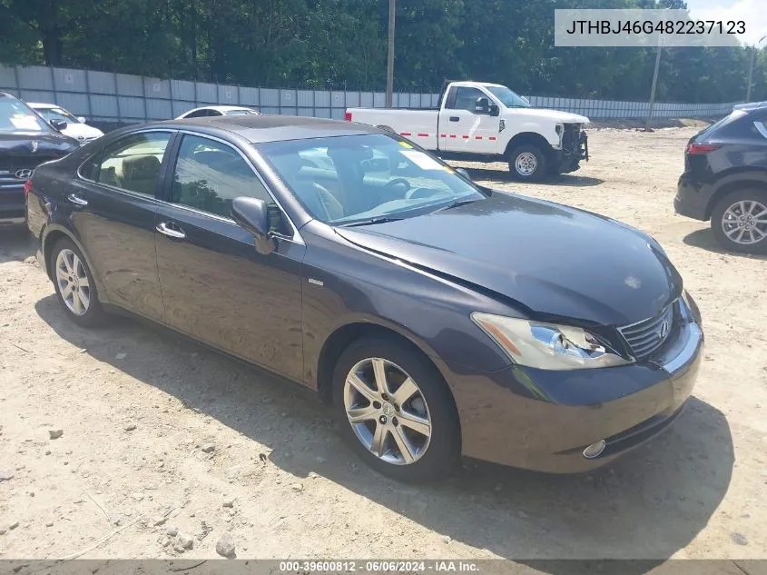 2008 Lexus Es 350 VIN: JTHBJ46G482237123 Lot: 39600812