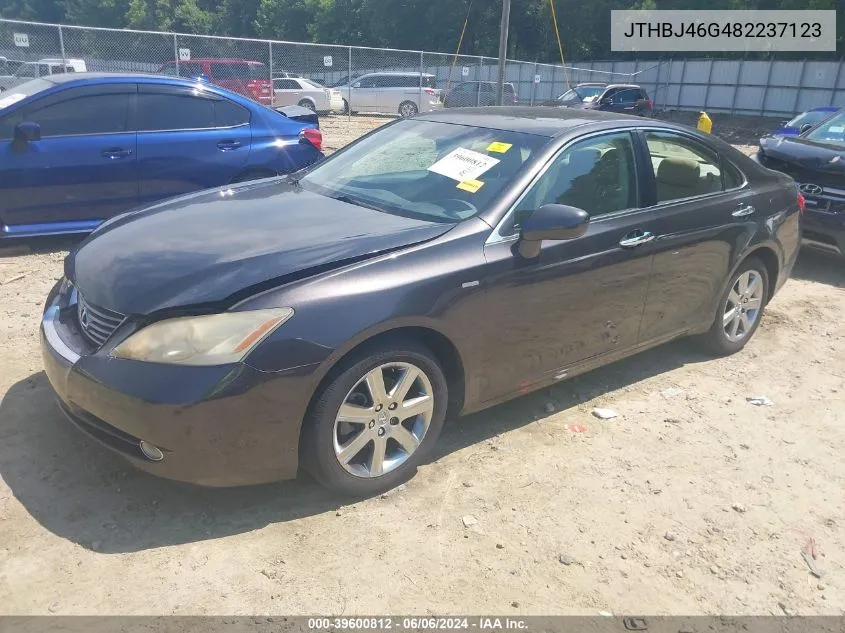 2008 Lexus Es 350 VIN: JTHBJ46G482237123 Lot: 39600812