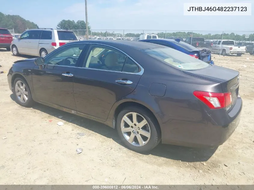 2008 Lexus Es 350 VIN: JTHBJ46G482237123 Lot: 39600812