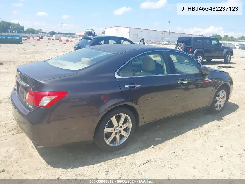 2008 Lexus Es 350 VIN: JTHBJ46G482237123 Lot: 39600812