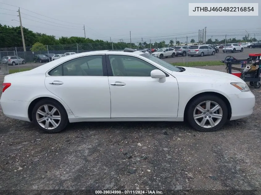 2008 Lexus Es 350 VIN: JTHBJ46G482216854 Lot: 39834998