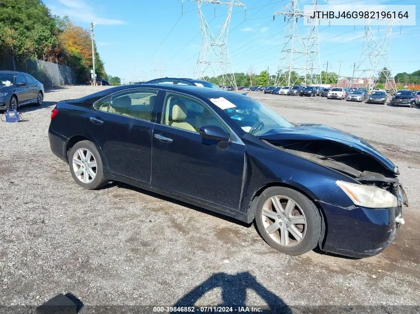 2008 Lexus Es 350 VIN: JTHBJ46G982196164 Lot: 39846852