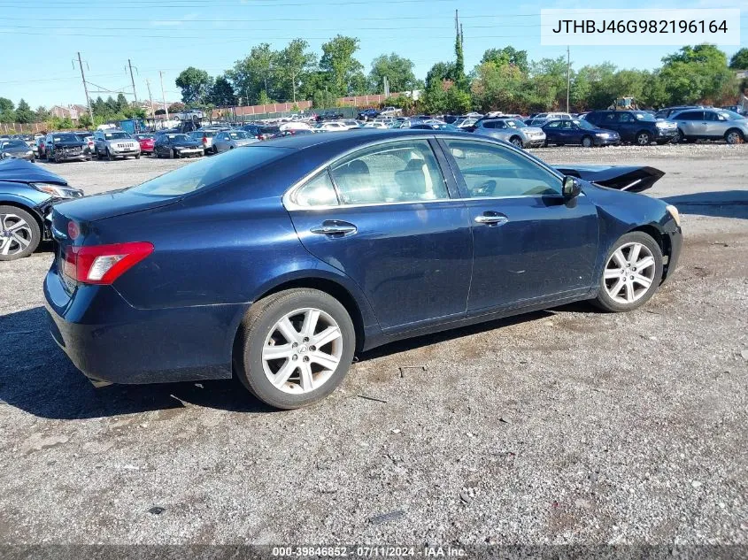 2008 Lexus Es 350 VIN: JTHBJ46G982196164 Lot: 39846852