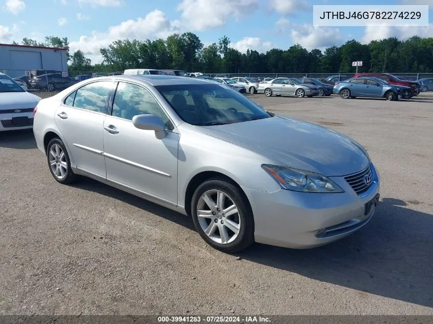 2008 Lexus Es 350 VIN: JTHBJ46G782274229 Lot: 39941283