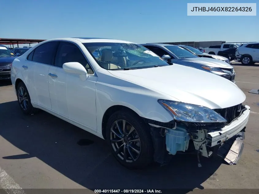 JTHBJ46GX82264326 2008 Lexus Es 350