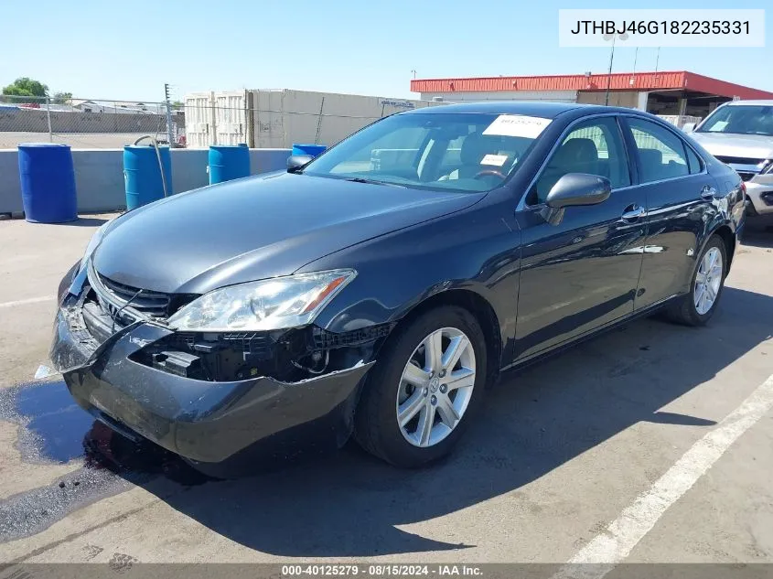 2008 Lexus Es 350 VIN: JTHBJ46G182235331 Lot: 40125279