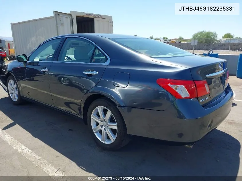 2008 Lexus Es 350 VIN: JTHBJ46G182235331 Lot: 40125279