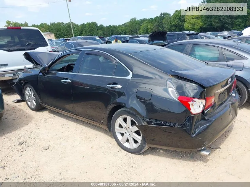 2008 Lexus Es 350 350 VIN: JTHBJ46G282208333 Lot: 40157336