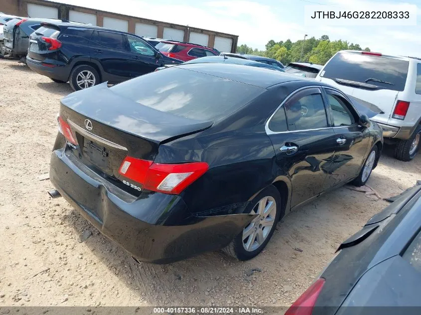 2008 Lexus Es 350 350 VIN: JTHBJ46G282208333 Lot: 40157336