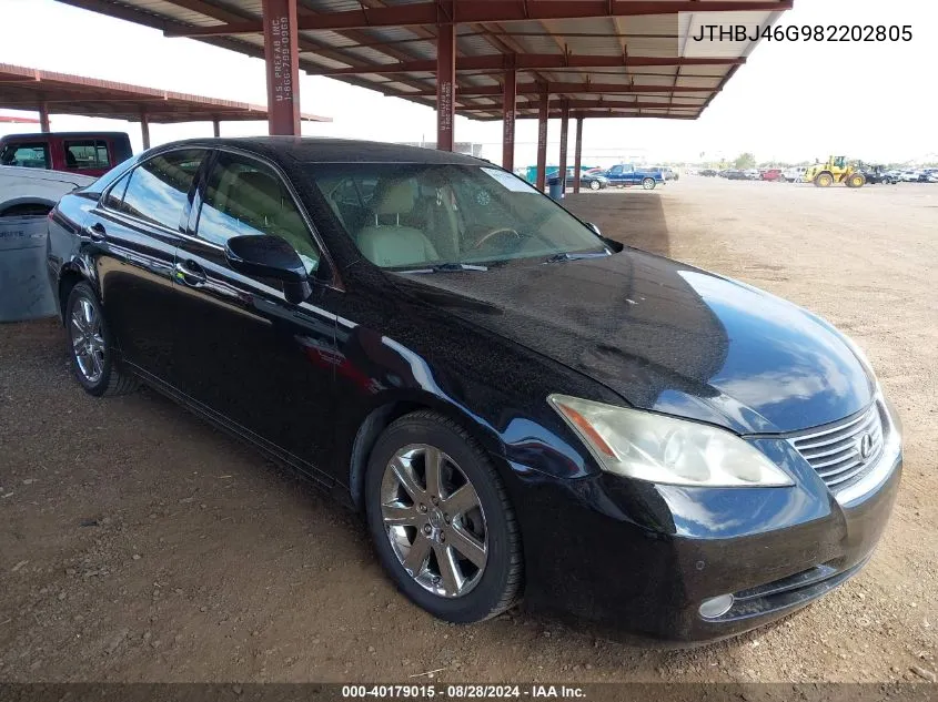 2008 Lexus Es 350 VIN: JTHBJ46G982202805 Lot: 40179015