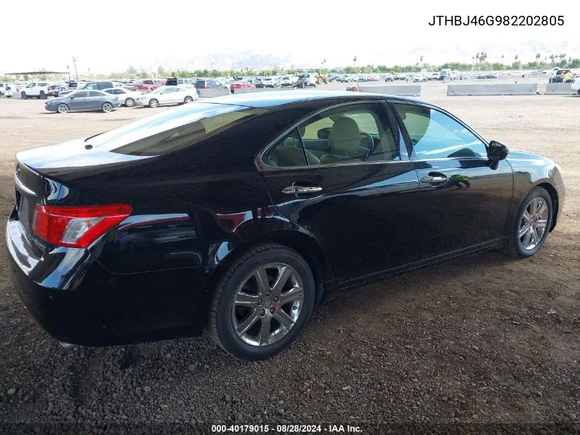 2008 Lexus Es 350 VIN: JTHBJ46G982202805 Lot: 40179015