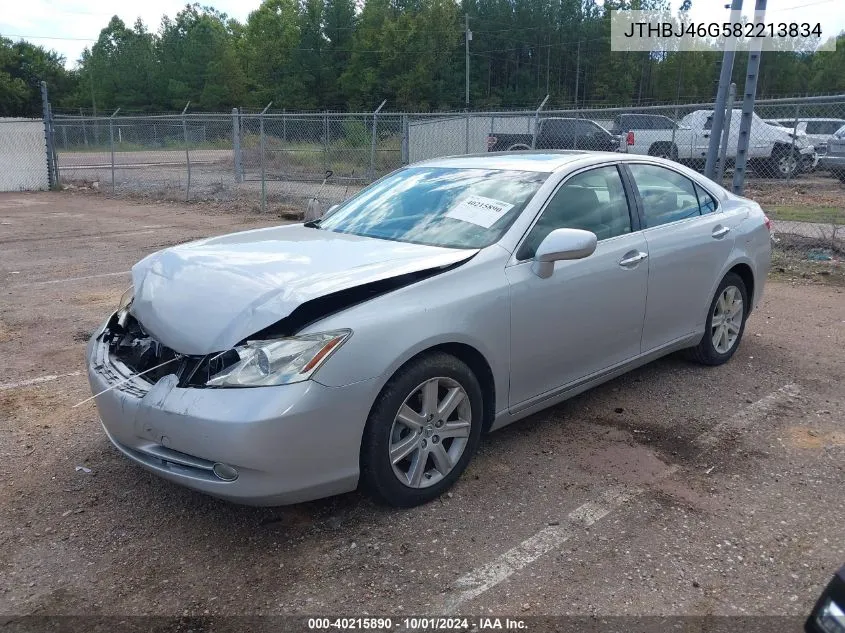 2008 Lexus Es 350 VIN: JTHBJ46G582213834 Lot: 40215890