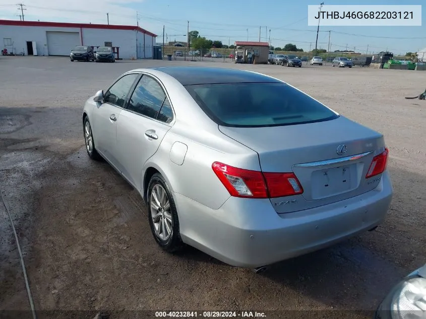 2008 Lexus Es 350 VIN: JTHBJ46G682203121 Lot: 40232841