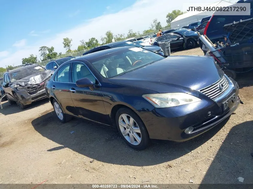 2008 Lexus Es 350 VIN: JTHBJ46G082217290 Lot: 40259723