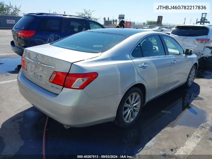 JTHBJ46G782217836 2008 Lexus Es 350