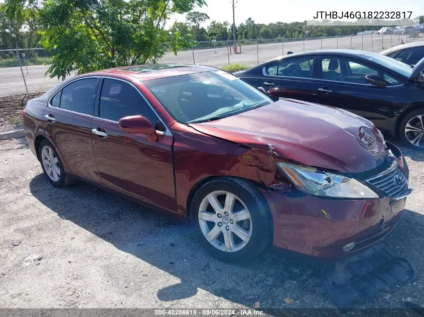 2008 Lexus Es 350 VIN: JTHBJ46G182232817 Lot: 40286618