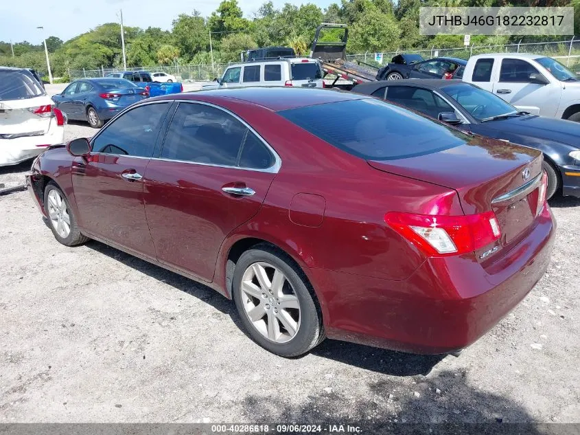 2008 Lexus Es 350 VIN: JTHBJ46G182232817 Lot: 40286618