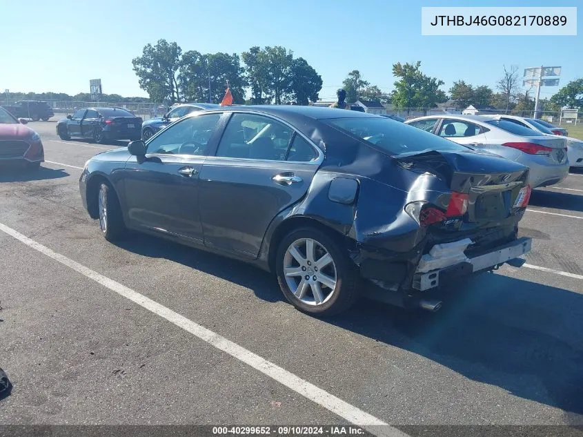 2008 Lexus Es 350 VIN: JTHBJ46G082170889 Lot: 40299652