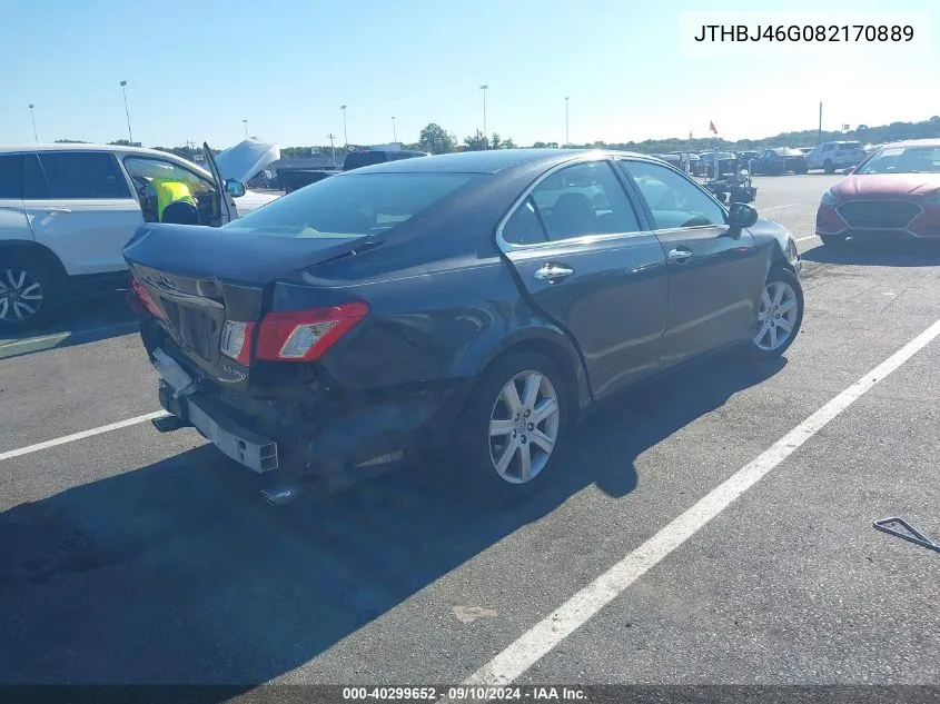 2008 Lexus Es 350 VIN: JTHBJ46G082170889 Lot: 40299652