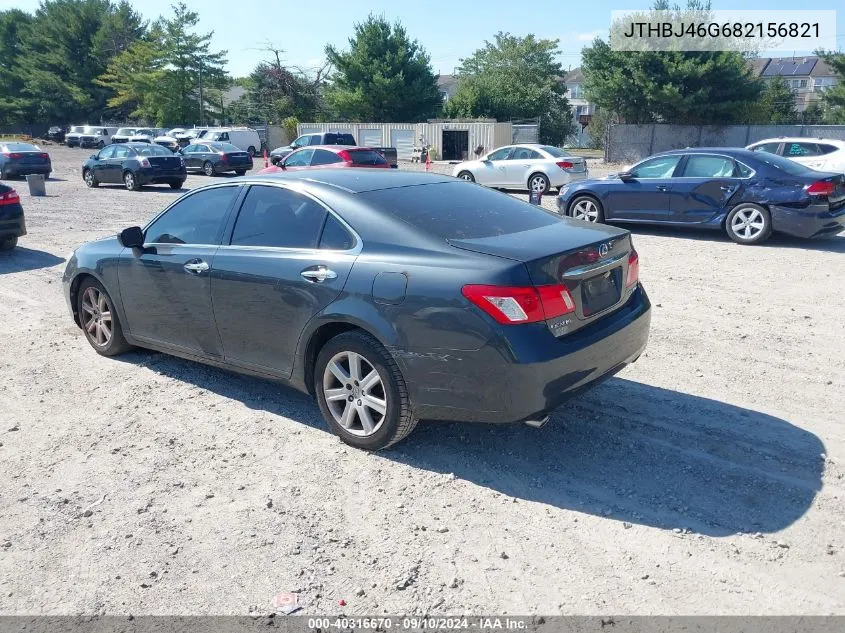 2008 Lexus Es 350 VIN: JTHBJ46G682156821 Lot: 40316670