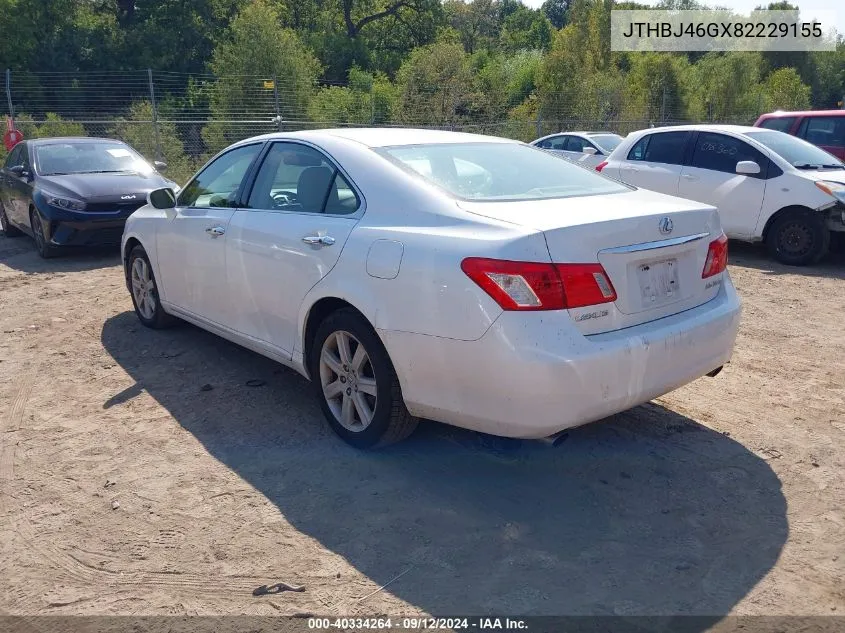 2008 Lexus Es 350 350 VIN: JTHBJ46GX82229155 Lot: 40334264