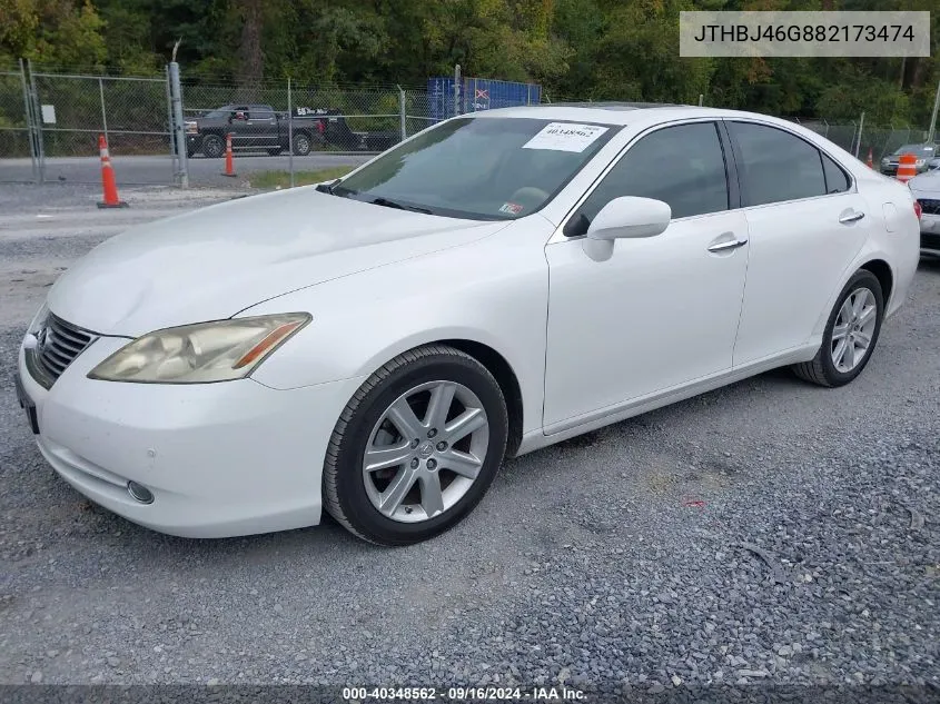 2008 Lexus Es 350 VIN: JTHBJ46G882173474 Lot: 40348562