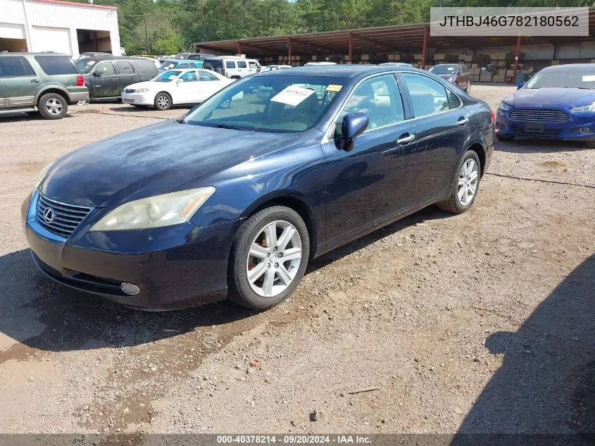 2008 Lexus Es 350 VIN: JTHBJ46G782180562 Lot: 40378214