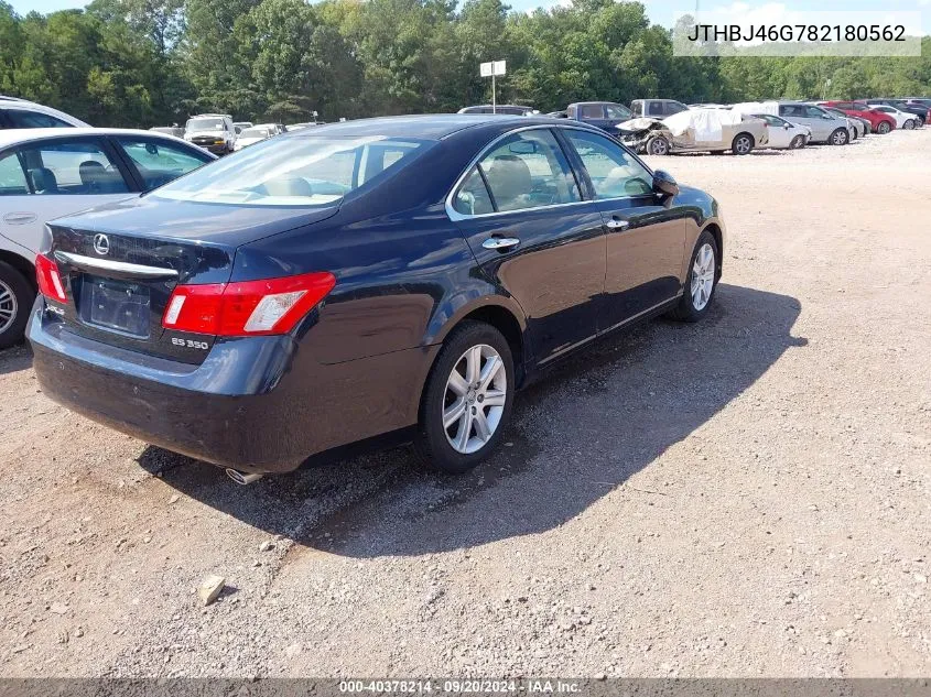 2008 Lexus Es 350 VIN: JTHBJ46G782180562 Lot: 40378214