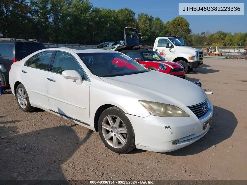 2008 Lexus Es 350 VIN: JTHBJ46G382223336 Lot: 40396134