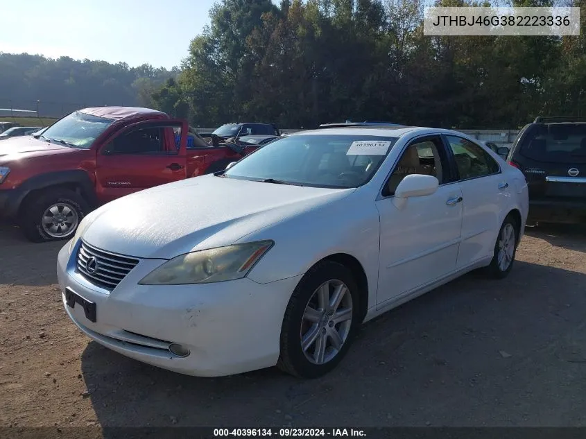 2008 Lexus Es 350 VIN: JTHBJ46G382223336 Lot: 40396134