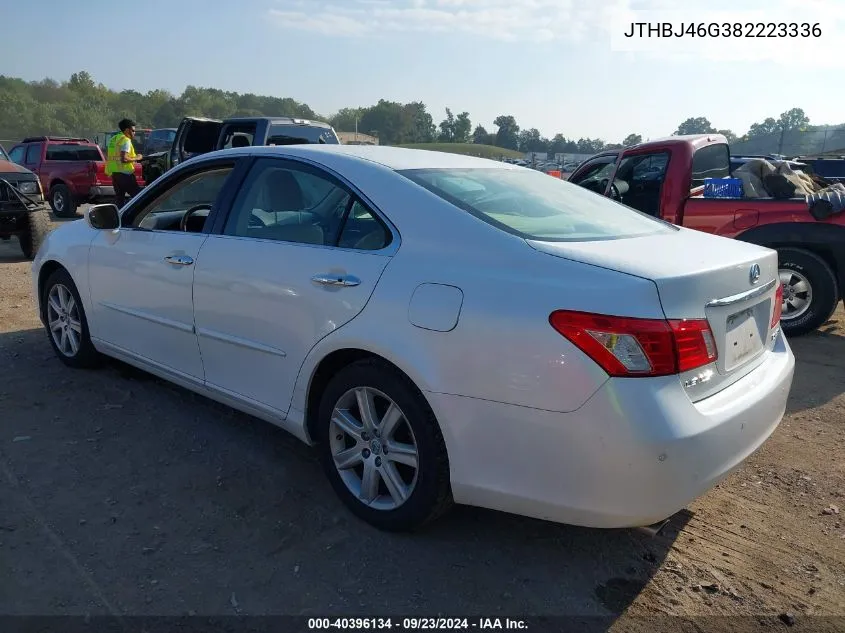 2008 Lexus Es 350 VIN: JTHBJ46G382223336 Lot: 40396134