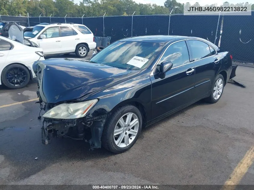 2008 Lexus Es 350 VIN: JTHBJ46G982213822 Lot: 40400707